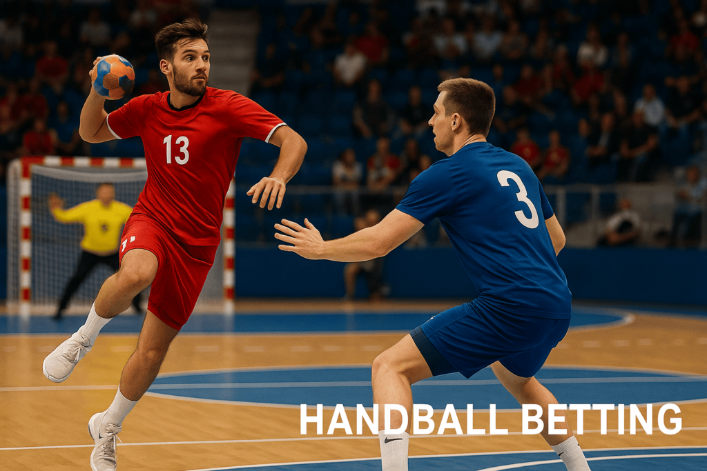 Handball betting match action