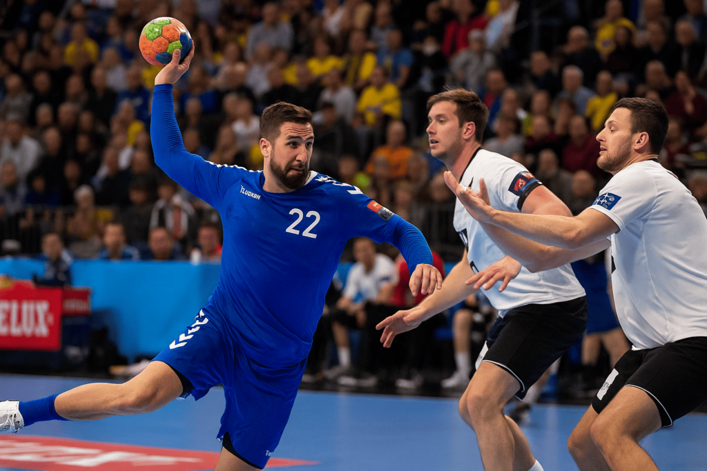 jeu en handball reflétant des stratégies de paris efficaces.