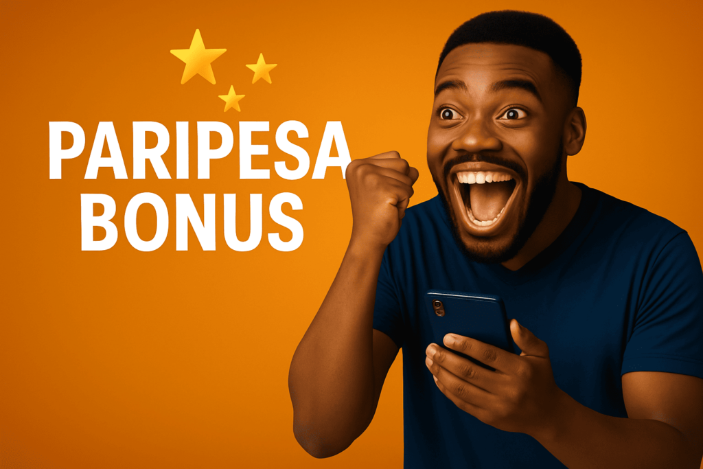 PariPesa bonus on orange background